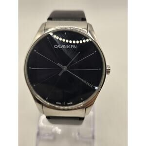 Calvin Klein Classic Black/Leather 38mm Men's Watch. K4D211CY. Excellent